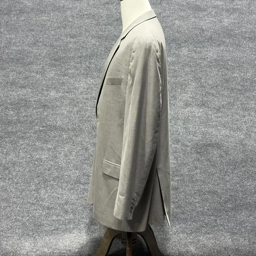 Michael Kors Blazer Mens 48L Gray Two Button Sport Coat Jacket Classic Fit